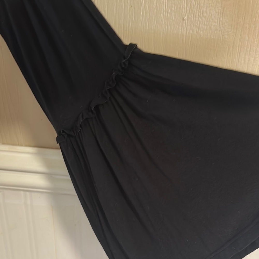 American Eagle Outfitters Black Wrap Blouse 3/4 Sleeve - Picture 4 of 15